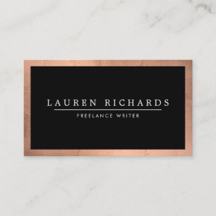 Beruflich Luxe Rose Gold und Black Visitenkarte