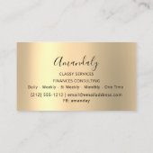 Beruflich Luxury Gold Abstrakt Marble Blue Navy Visitenkarte (Rückseite)