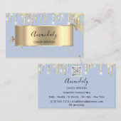 Beruflich Luxury Gold Royal Marble Blue Visitenkarte (Vorne/Hinten)