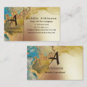 Beruflich Luxus Custom Blue Gold Business Card Visitenkarte (Vorne/Hinten)