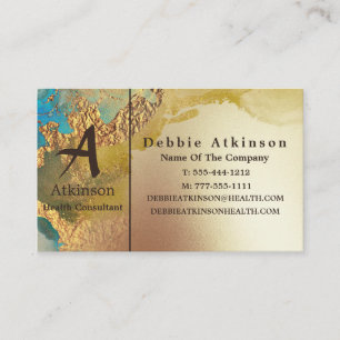 Beruflich Luxus Custom Blue Gold Business Card Visitenkarte