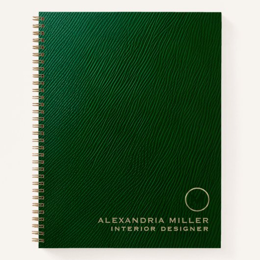 Beruflich Luxus Gold Monogram Notizblock (Vorderseite)