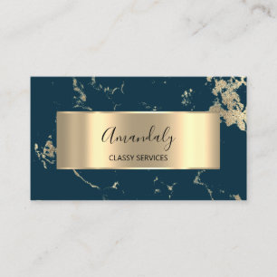 Beruflich Luxus Gold Royal Marble Aquamarin VIP Visitenkarte