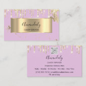 Beruflich Luxus Gold Royal Marble Pink Pastell Visitenkarte (Vorne/Hinten)