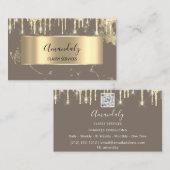 Beruflich Luxus Gold Royal MarmoreffektDrip Visitenkarte (Vorne/Hinten)