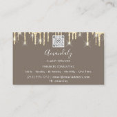 Beruflich Luxus Gold Royal MarmoreffektDrip Visitenkarte (Rückseite)