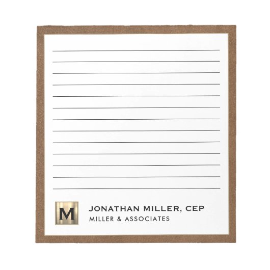 Beruflich Luxus Linde Notizblock (Vorderseite)