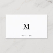 Beruflich Luxus Monogram Minimalistisch QR Code Visitenkarte (Vorderseite)