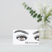 Beruflich machen | Schwarz-Amber-Braun-Augen Visitenkarte (Stehend Vorderseite)