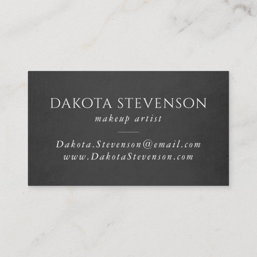 Beruflich machen | Schwarze Violette Lila Augen Visitenkarte (Rückseite)