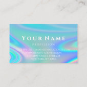 Beruflich Makeup Artis Nails Holograph Unicorn Visitenkarte (Rückseite)