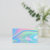 Beruflich Makeup Artis Nails Holograph Unicorn Visitenkarte (Stehend Vorderseite)