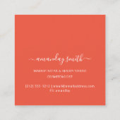 Beruflich Makeup Artist Abstrakt Strokes Quadratische Visitenkarte (Rückseite)