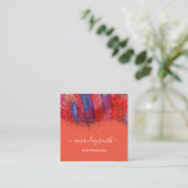 Beruflich Makeup Artist Abstrakt Strokes Quadratische Visitenkarte (Stehend Vorderseite)