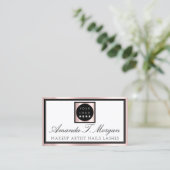 Beruflich Makeup Artist Blog Eyelash Rose Logo Visitenkarte (Stehend Vorderseite)