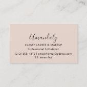 Beruflich Makeup Artist Blue Eyelash Gold VIP Visitenkarte (Rückseite)