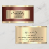 Beruflich Makeup Artist Brown Gold Lashes Visitenkarte (Vorne/Hinten)