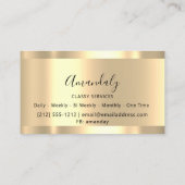 Beruflich Makeup Artist Brown Gold Lashes Visitenkarte (Rückseite)