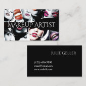 Beruflich Makeup Artist Business Card Visitenkarte (Vorne/Hinten)