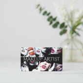 Beruflich Makeup Artist Business Card Visitenkarte (Stehend Vorderseite)