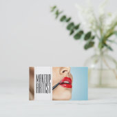 Beruflich Makeup Artist Business Card Visitenkarte (Stehend Vorderseite)