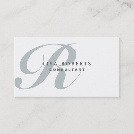 Beruflich Makeup Artist Elegantes Monogramm weiß Visitenkarte (Vorderseite)