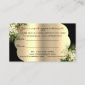 Beruflich Makeup Artist Ernennung Floral Visitenkarte (Rückseite)