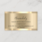 Beruflich Makeup Artist Event Planner Holz Aquamar Visitenkarte (Rückseite)