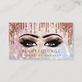 Beruflich Makeup Artist Eyelash Bronze Glitzer Terminkarte (Vorderseite)