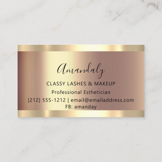 Beruflich Makeup Artist Eyelash Einzigartige Moder Visitenkarte (Rückseite)
