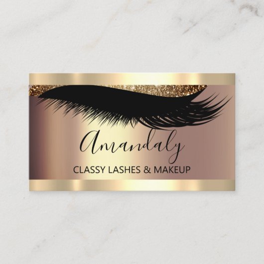 Beruflich Makeup Artist Eyelash Einzigartige Moder Visitenkarte (Vorderseite)