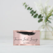 Beruflich Makeup Artist Eyelash Einzigartige Rose Visitenkarte (Stehend Vorderseite)