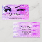 Beruflich Makeup Artist Eyelash Glitzer Strokes Visitenkarte (Vorne/Hinten)
