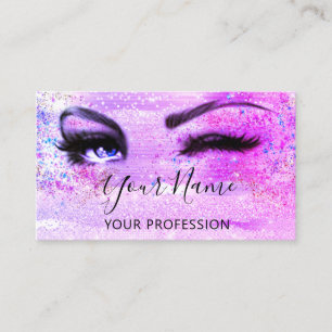 Beruflich Makeup Artist Eyelash Glitzer Strokes Visitenkarte