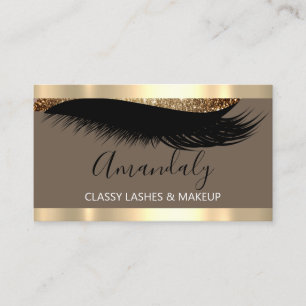 Beruflich Makeup Artist Eyelash Gold Skinny VIP Visitenkarte