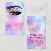 Beruflich Makeup Artist Eyelash Holographic Visitenkarte (Vorne/Hinten)