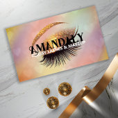 Beruflich Makeup Artist Eyelash QR LOGO Gold Visitenkarte