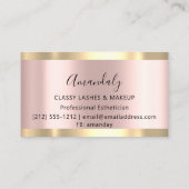 Beruflich Makeup Artist Eyelash Rose Moderne Visitenkarte (Rückseite)