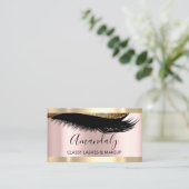 Beruflich Makeup Artist Eyelash Rose Moderne Visitenkarte (Stehend Vorderseite)