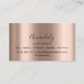 Beruflich Makeup Artist Eyelashes Rose Blush Visitenkarte (Rückseite)