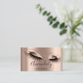 Beruflich Makeup Artist Eyelashes Rose Blush Visitenkarte (Stehend Vorderseite)