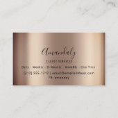 Beruflich Makeup Artist Eyelashes Rose Gold Visitenkarte (Rückseite)