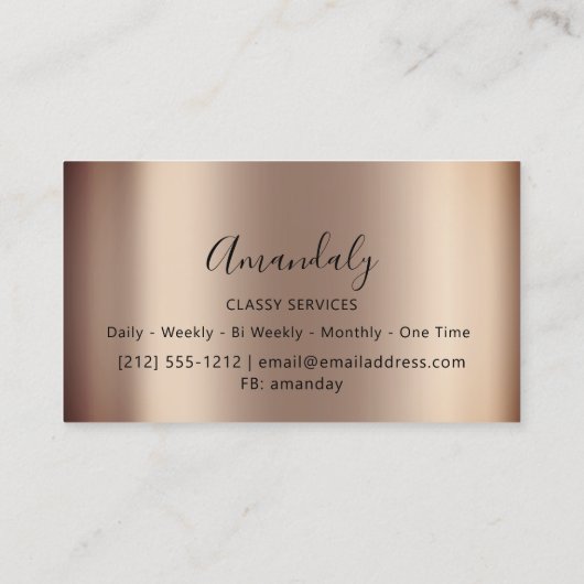 Beruflich Makeup Artist Eyelashes Rose Gold Visitenkarte (Rückseite)