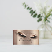 Beruflich Makeup Artist Eyelashes Rose Gold Visitenkarte (Stehend Vorderseite)