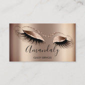 Beruflich Makeup Artist Eyelashes Rose Gold Visitenkarte (Vorderseite)