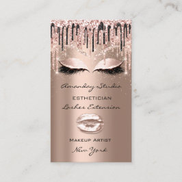 Beruflich Makeup Artist Eyelashes Tropfen Rose Visitenkarte