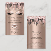 Beruflich Makeup Artist Eyelashes Tropfen Rose Visitenkarte (Vorne/Hinten)