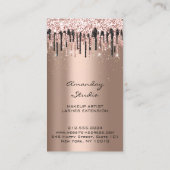 Beruflich Makeup Artist Eyelashes Tropfen Rose Visitenkarte (Rückseite)