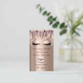 Beruflich Makeup Artist Eyelashes Tropfen Rose Visitenkarte (Stehend Vorderseite)