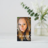 Beruflich Makeup Artist Foto Card QR Code Visitenkarte (Stehend Vorderseite)